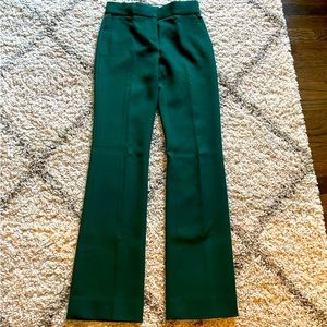 J. Crew Edie Trouser Pants in Dark Green Size 00